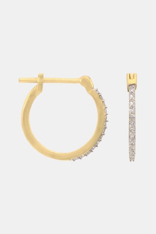 Orecchini a cerchio Sublimes - Oro giallo e diamanti