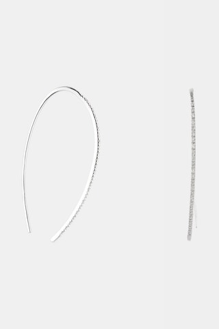 Orecchini a semicerchio Lianes précieuses - Oro bianco e diamanti