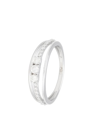 Anello Alexie - Oro bianco e diamanti