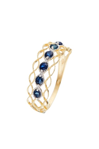 Anello Pianosa - Oro giallo e zaffiri