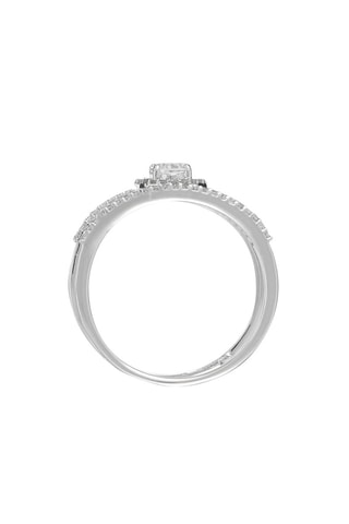 Anello Royaume -  Oro Bianco, Diamanti e Topazio