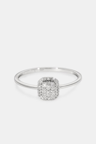 Anello Solitaire Regina - Oro bianco e diamanti