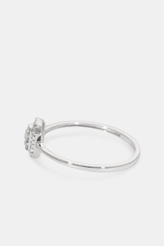 Anello Solitaire Regina - Oro bianco e diamanti