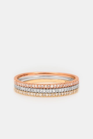 Anello Belles Alliances - Oro rosa, oro giallo oro bianco e diamanti