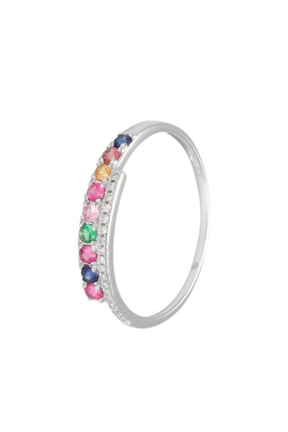 Anello  Oro bianco, diamanti e pietre fini 