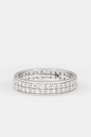 Anello Double tour complet - Oro bianco e diamanti