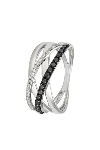 Anello Tresse de Diamants - Oro bianco e diamanti