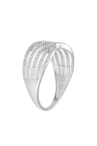 Anello Drapé Oro bianco e diamanti
