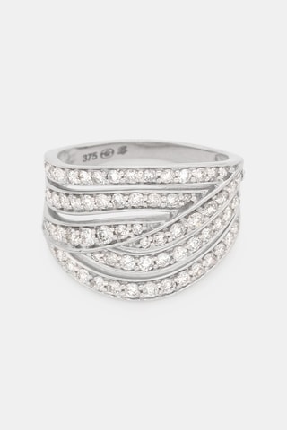 Anello Sensuelle - Oro bianco e diamanti 