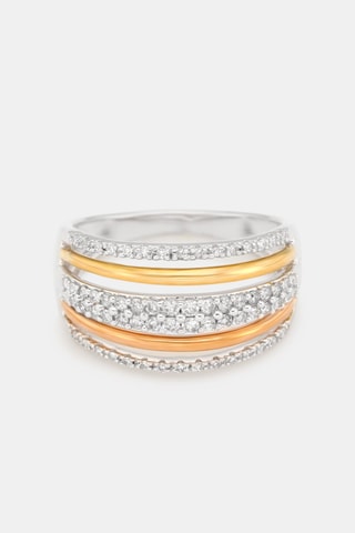 Anello Lina - Oro tricolore e diamanti