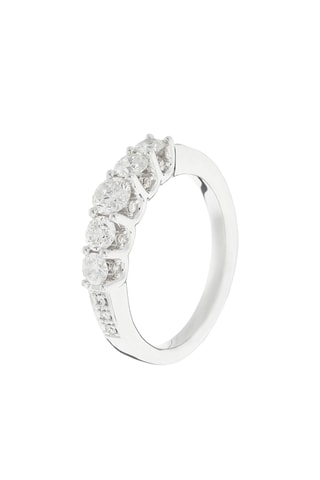 Anello Demi-Tour Eclatant - Oro Bianco e Diamanti