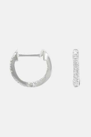 Orecchini a cerchio Perfect créoles - Oro bianco e diamanti
