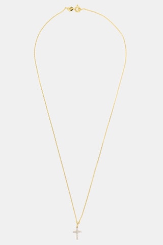 Ciondolo Croix du bonheur - Oro giallo e diamanti