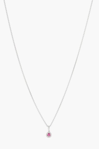 Ciondolo Précieux Rubis - Oro bianco, diamanti e rubino