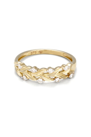 Bague Tressée - Or jaune et diamants
