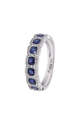 Bague Mes Saphirs - Or blanc, diamants et saphirs