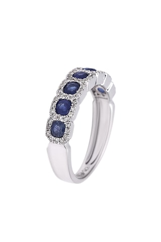Bague Mes Saphirs - Or blanc, diamants et saphirs