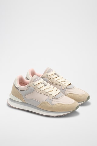 Sneakers in pelle Antibes - Taupe