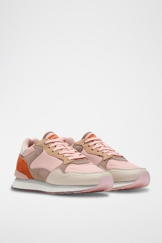 Sneakers in pelle Santos - Rosa e arancione