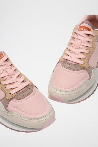 Sneakers in pelle Santos - Rosa e arancione
