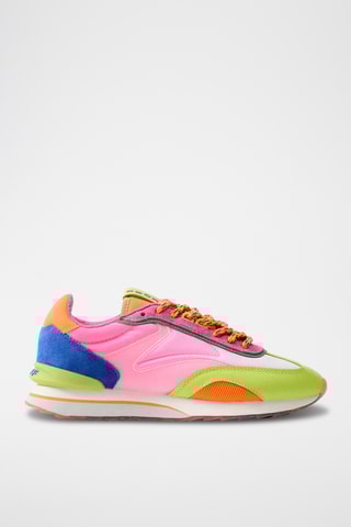 Sneakers in pelle Dragon Fruit - Rosa e verde