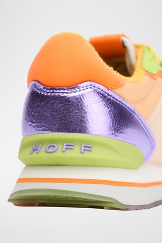 Sneakers in pelle Lychee - Arancione e verde