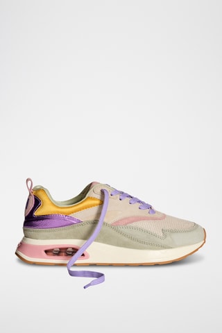 Sneakers in pelle Parthenon - Beige e viola