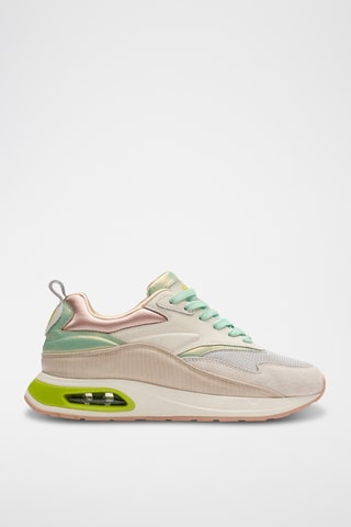 Sneakers in pelle Pantheon - Beige e verde