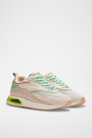 Sneakers in pelle Pantheon - Beige e verde