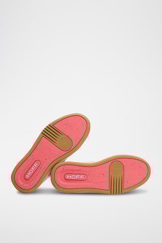 Sneakers in pelle Gare du Nord - Bianco e rosa