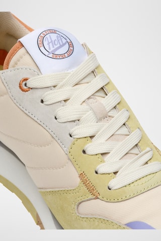 Sneakers in pelle Alexandria - Beige e verde