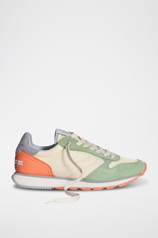 Sneakers in pelle Kyrene - Verde e beige
