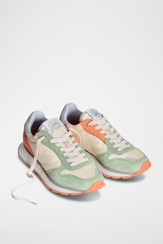 Sneakers in pelle Kyrene - Verde e beige