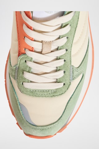 Sneakers in pelle Kyrene - Verde e beige
