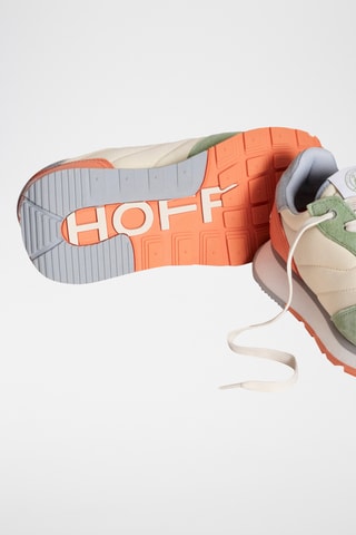 Sneakers in pelle Kyrene - Verde e beige