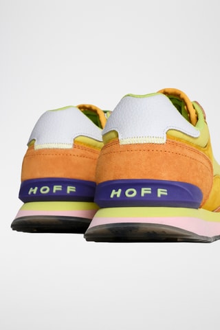 Sneakers in pelle Nairobi - Verde e arancione