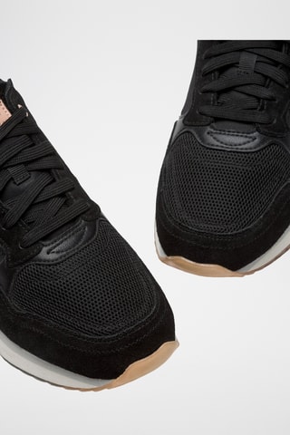 Sneakers in pelle New York - Nero e rosa