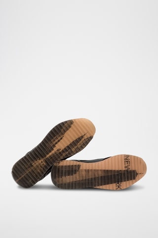 Sneakers in pelle New York - Nero e rosa