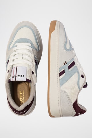 Sneakers in pelle Broadway - Celeste e grigio
