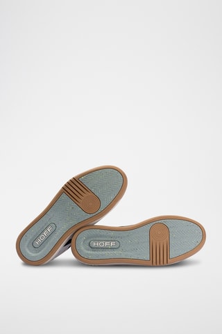 Sneakers in pelle Broadway - Celeste e grigio