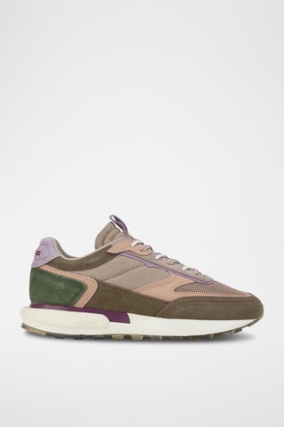 Sneakers in pelle Zimbabwe - Verde scuro e marrone