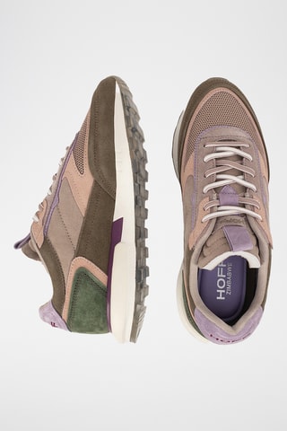 Sneakers in pelle Zimbabwe - Verde scuro e marrone