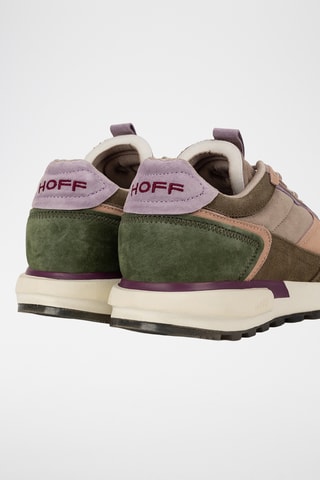 Sneakers in pelle Zimbabwe - Verde scuro e marrone