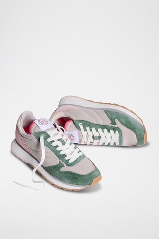 Sneakers in pelle Syracuse - Verde e rosa
