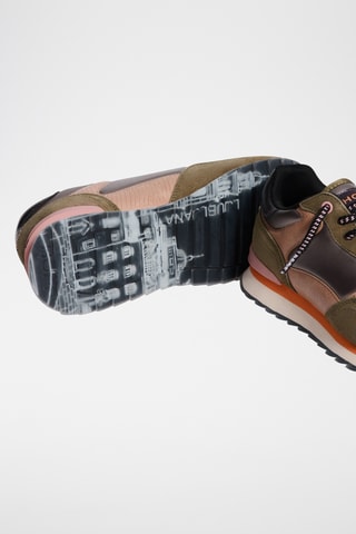 Sneakers in pelle Ljubljana - Kaki e rosa antico