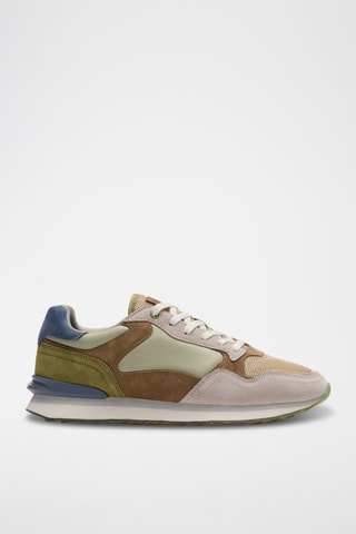 Sneakers in pelle Baku - Beige e verde