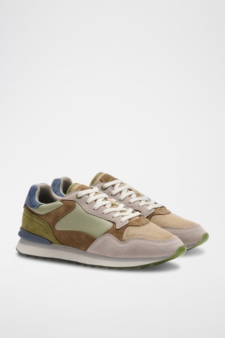 Sneakers in pelle Baku - Beige e verde