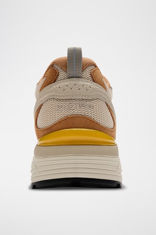 Sneakers in pelle Oregon - Beige e arancione