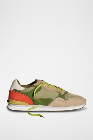 Sneakers in pelle Rimini - Verde e beige