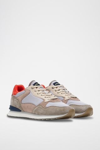 Sneakers in pelle Siena - Beige e grigio